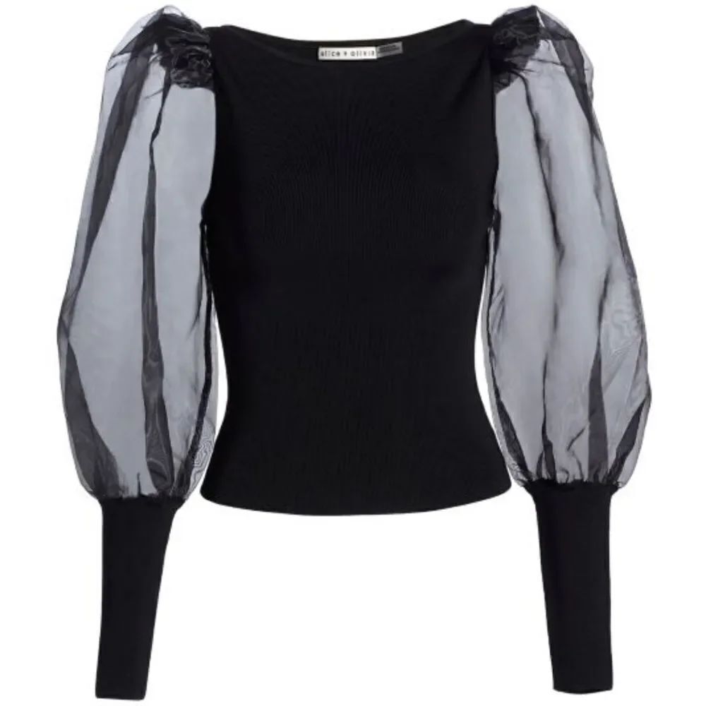 Alice + Olivia Puff-Sleeve Top size XS